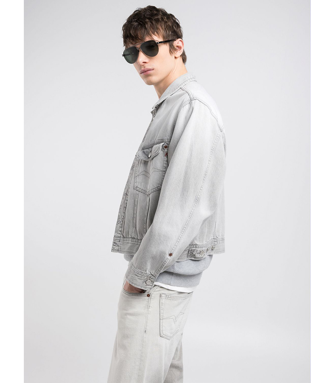 9Z1 ECO PLUS ライトデニムジャケット（セットアップモデル） 詳細画像 スーパーライトグレー 6